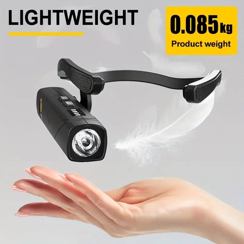 Outdoor Ear Clip Headlamp Induction Switch Headlight Led Head Weight Waterproof Flashlight Light for Camping Fishing Hiking