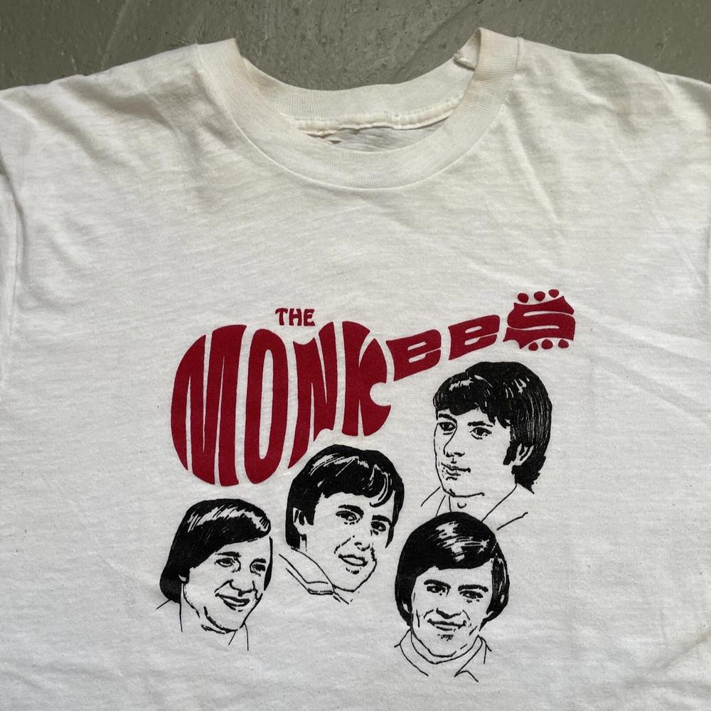 винтажная 80 Поп-рок группа The Monkees точка одиночная сделано в США EN579 Унисекс футболка M