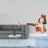 Resin Sleeping Deer Princess Statue Figurine Key Holder Tray Tabletop Decoration Handicraft Modern