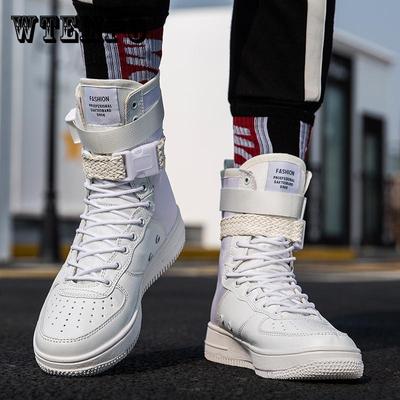 Zapatillas de deporte informales transpirables con hebilla superior alta para amantes, zapatos de pareja de estilo callejero con personalidad