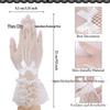 Bridal Fishnet Lace Gloves with Bowknot for Wedding, Prom, and Performance