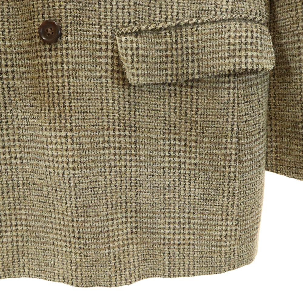 Lanvin 70s 80s Vintage Wool Blend Check Pattern Tailored Jacket R50-46 Men's Used