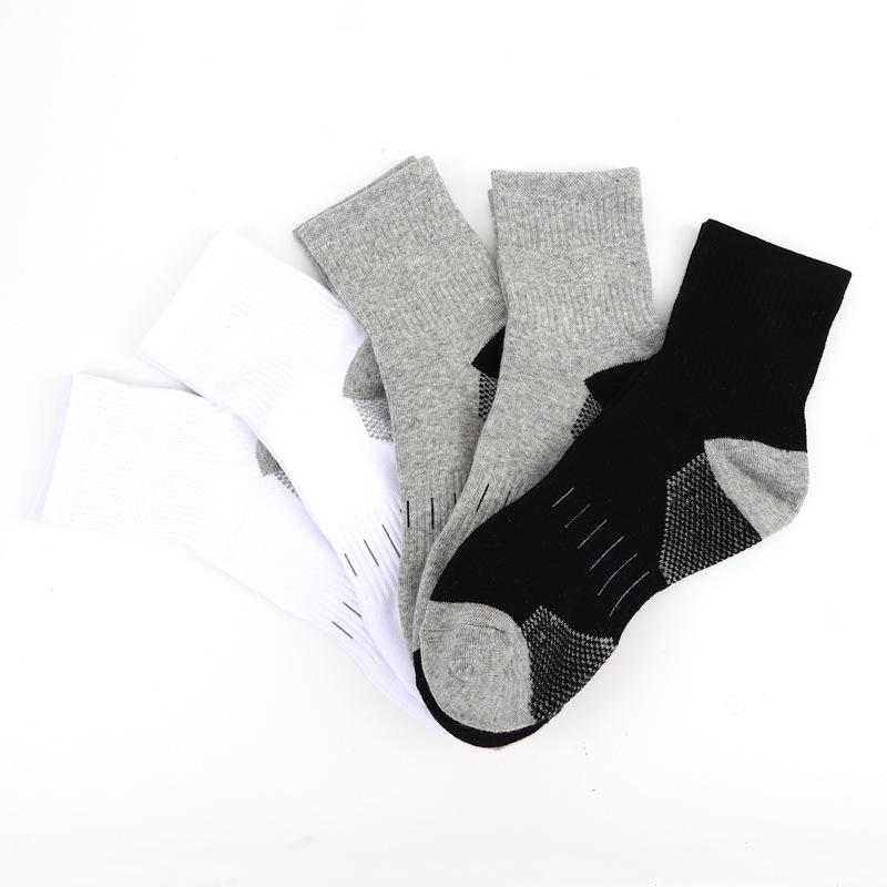 Men's Spring and Autumn Thin Leisure Outdoor Breathable Sweat Absorption Waist Non Slip Basketball Running Drum Cotton Socks