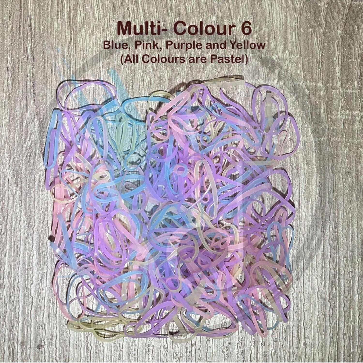 

1000 шт. одноразовые эластичные резинки для волос, мини-ленты для волос, канцелярские принадлежности, офисные школьные резинки для девочек и детей Multicolor 6 (1000 pcs/bag)