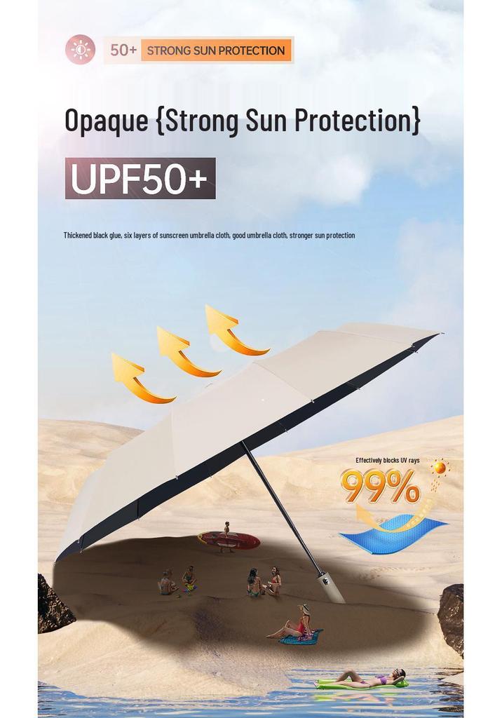 24-Rib Large Automatic Folding Umbrella - Sunshade, Windproof, and Suitable for Two