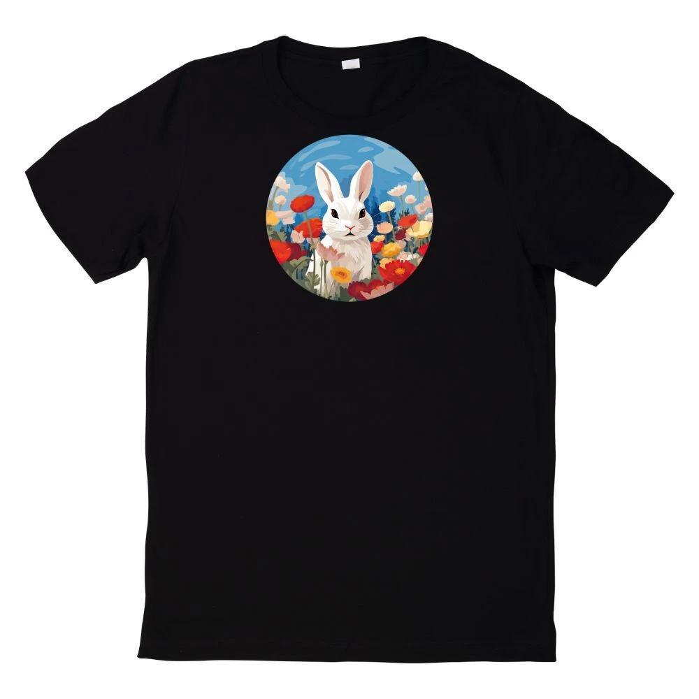 Weißes Kaninchen Illustration T-Shirt XS