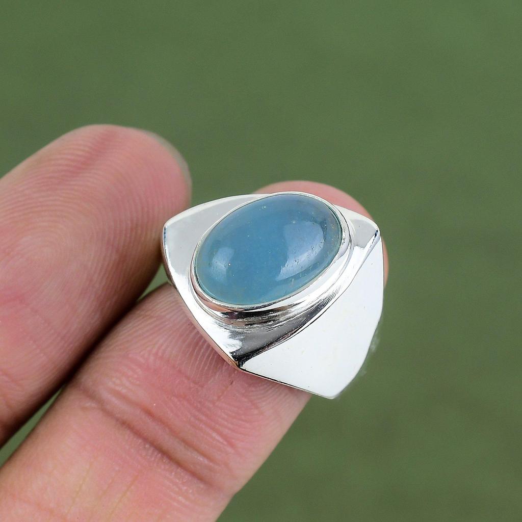 Aquamarine Ring 925 Sterling Silver Ring Unique Gemstone Ring Handmade Ethnic Ring Aquamarine Jewelry Engagement Gift Available In Ring Size