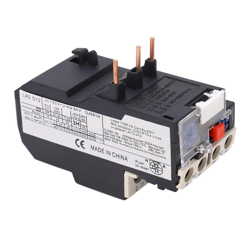 Thermal Overload Relay 1 NO 1 NC Phase Failure Protection Electric Heat Relay Protector 750V 12‑18A