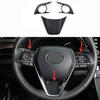 Carbon fiber Steering Wheel Trim 3pcs For   Toyota Venza