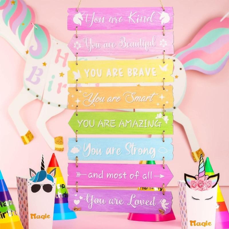 Wooden Hanging Motivational Wall Art Decoration Sign Inspirational Wall Art Decors Inspiring Positive Quotes Wall Decors