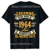 Funny 60th Birthday T Shirts Legends Were Born in 1964 Summer Graphic Cotton Vintage 60 Years Old Short Sleeve T-shirt Men