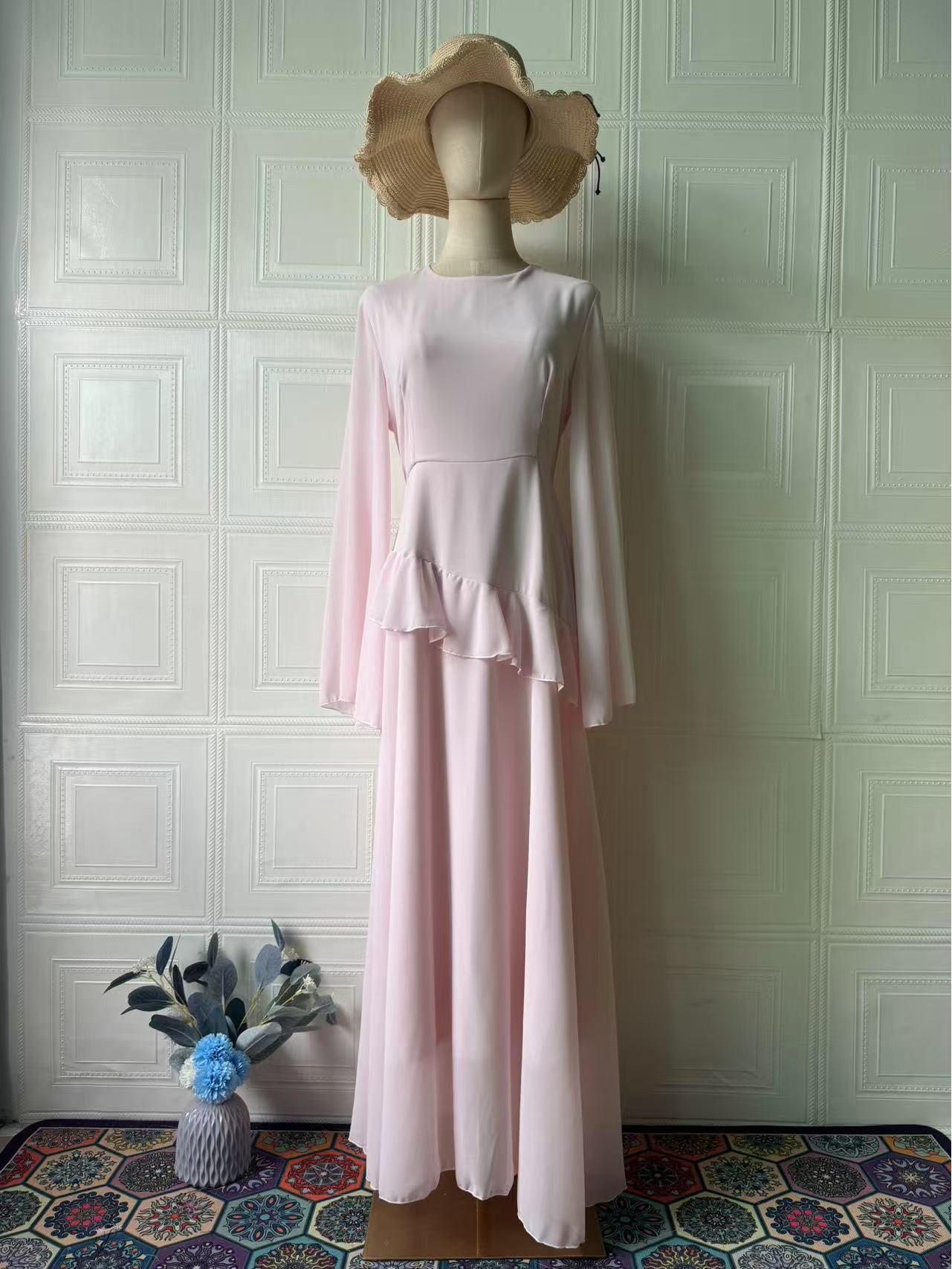 

2025 Spring Elegant European & American Long Sleeve Maxi Dress for Women XL