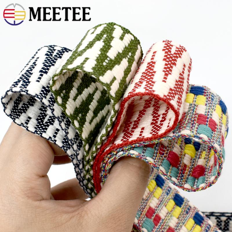 1/2/3/4/5Yards 38mm Jacquard Webbing Tape Ribbon Shoulder Canvas Belt Bag Strap Luggage Bias Band Garment Sewing Accessories