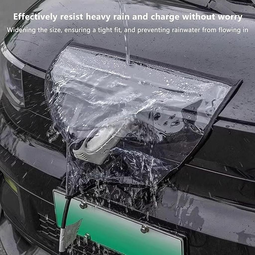 Electric Vehicle Charging Port Protective Cover Waterproof Rain Shield for EV Charger Socket Outdoor Weather Resistant Charging Station Accessory