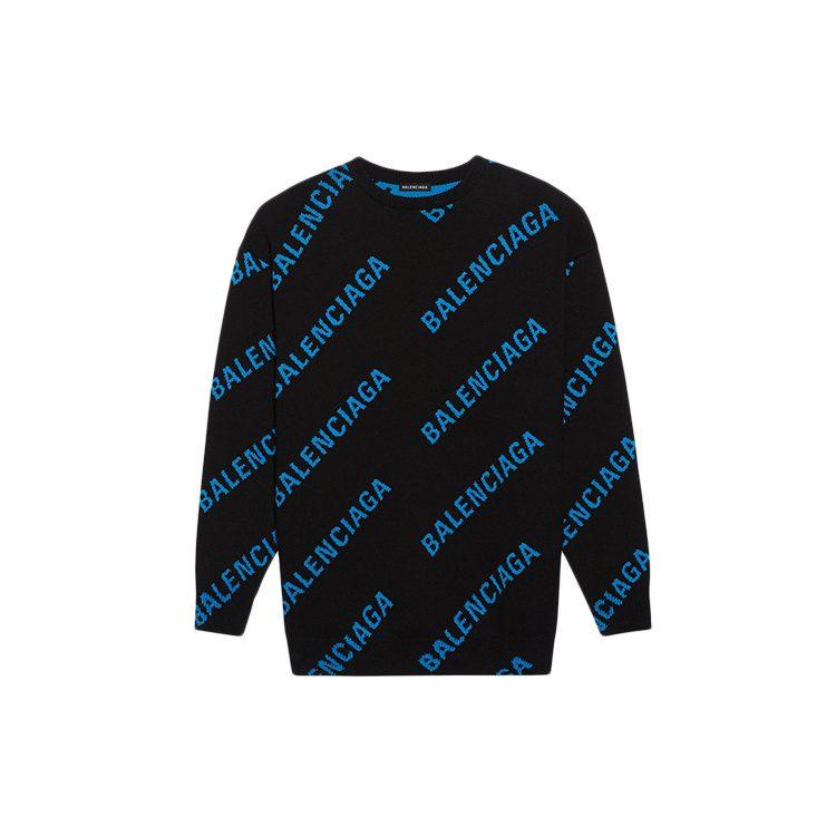 Balenciaga Pre Owned Monogram Crew Neck Sweater 625970T31781165