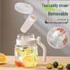 Tianxi Elegant Glass Water Bottle with Straw