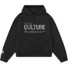 Womens Oversized Hooded Sweatshirt With Rhinestone Letter Print Long Sleeve Pullover Casual Top