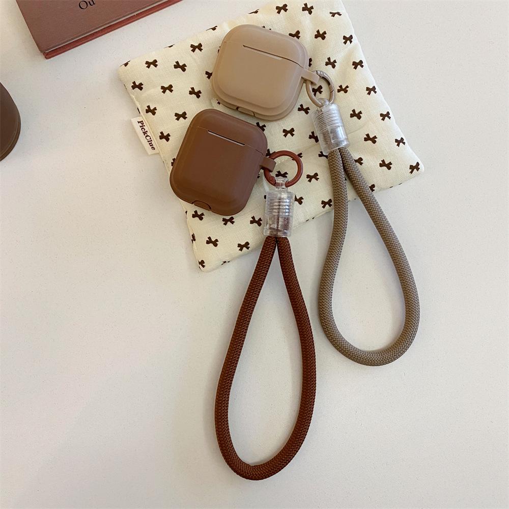Simple solid color hand rope for AirPods pro1 generation protective cover 1 generation pro1 generation apple bluetooth headset case