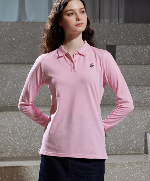 BHPOLOCLUB Women'S Pk Polo Collar Long Sleeve T-Shirt 3 Colors Ts505 (Type A)