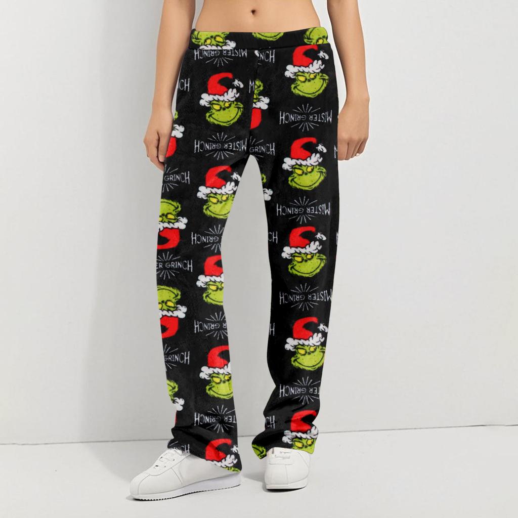 Pyžamové kalhoty Noční prádlo Ležérní Stahovací šňůrka Elastický pas Kalhoty Pohodlné Rovné Jóga Volné Kalhoty