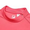 Fila Fitness Logo Solid Color Slim Fit Long Sleeve T-Shirt Women Tops Coral A11W441201F-RD