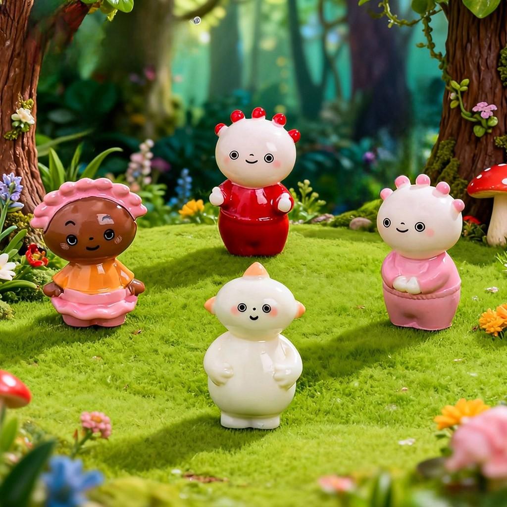 In The Night Garden Micro Landscape Creative Cute Garden Baby Doll Resin Decor For Desktop And Car