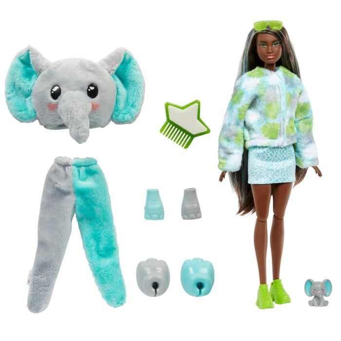 Barbie - barbie cutie reveal elephant - poupée - 3 ans et +