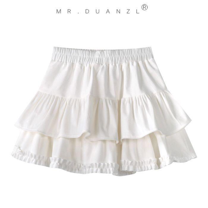 Women's French Retro Velvet High-Waist A-line Skirt: Pleated, Fluffy, Anti-exposure Design for Autumn/Winter