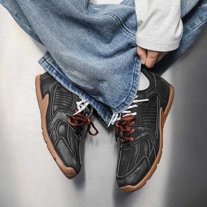Vintage Distressed Men'S Sneakers Casual Soft Comfort Breathable Non Slip Fashion Holiday Gifts Preppy All Season Walking