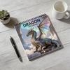 2026 Drakens Väggkalender 12-Månaders Fantasikalender Spiralbunden Vertikal Månadskalender för Hemmakontoret Gåvor för Drakälskare