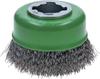 BOSCH Cup Wire Brush 75mm Straight Stainless 1 2608620728 X-LOCK (Cup Shape, Diameter, 0.3mm Steel, Brush) [Used]