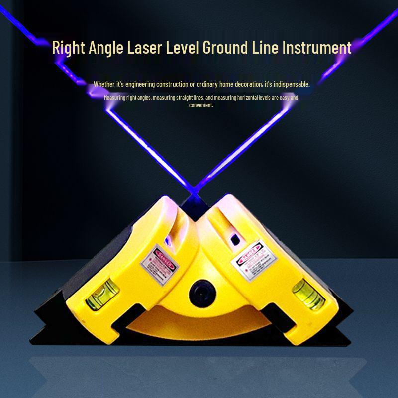 Högprecision Multifunktionell Infraröd Laser Rätvinklig Golvnivålinjal 90°