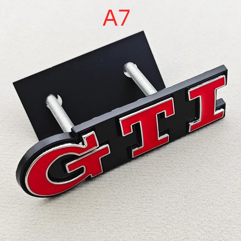 3D Metal Logo GTI Car Front Grille Badge Emblem For Plo Typ 9N3 6R G/olf 4 5 6 8 MK3 MK4 MK5 MK6 Auto Accessories