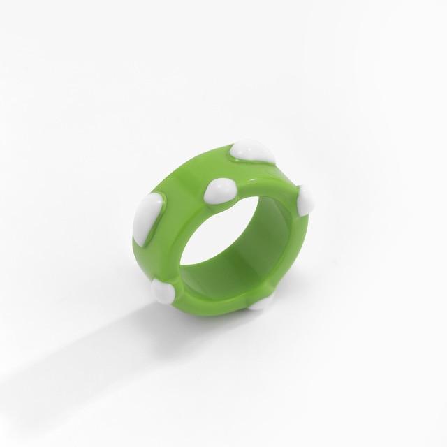Latest Cartoon Frog Rings For Men Voguish Stylish Adorable Frog Resin Material Women 'S Rings Acrylic Animal Band Jewelry Couple RingsFashion Rings