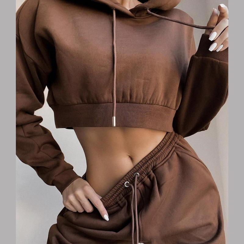 Conjuntos de Moda Feminina para Mulheres Fato de Treino Moletons Moletom e Calças de Moletom Casual Esportivo Conjunto de 2 Peças