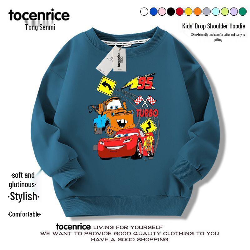 2024 Lightning McQueen Boys' Fall Hoodie Set – Cool & Stylish Children's Clothing for Spring & Autumn