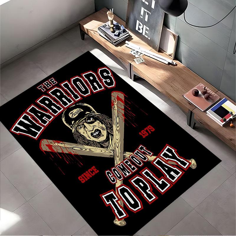 Warriors Graphic Carpet Design suitable as a non-slip mat for the living room or bedroom sofa