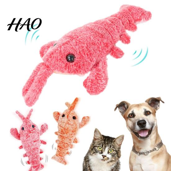 Natürliche Jagdfähigkeit Katzenspielzeug Wabbelnder Hummer Interaktiv für Hunde USB-wiederaufladbar Vibrationsmodi Haustier-Spielkamerad Stressabbau Elektrisch Realistisch Wedelnd