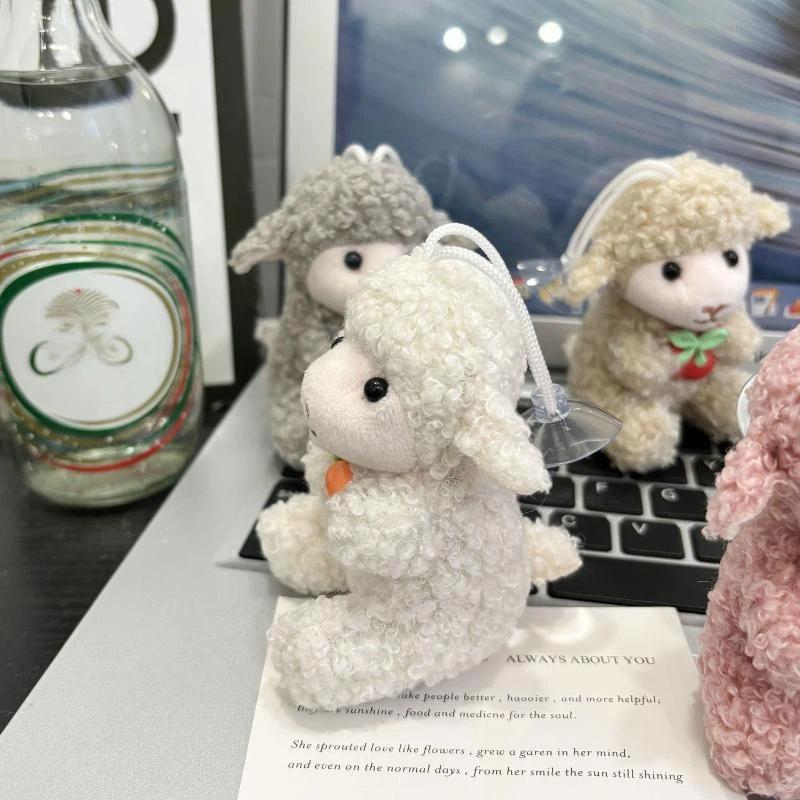 2027 Year of the Sheep Plush Pendant Cute Curly Lamb Doll Keychain for Backpack Car Decor Party Favor