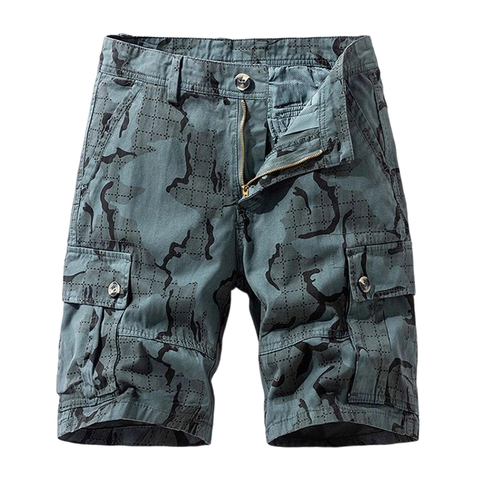 Men’s Cotton Cargo Shorts Relaxed Fit Multi Pocket Outdoor Casual Shorts Breathable Fabric for Daily Wear XL