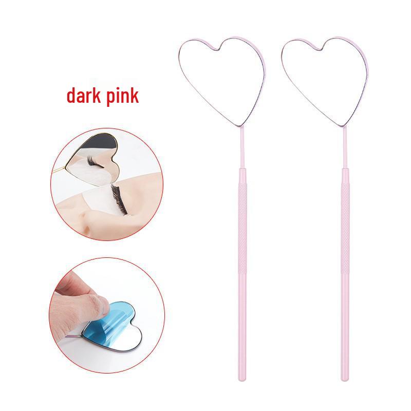 Stainless Steel Handheld Eyelash Inspection Mirror - Square Eyelash Extension Tool