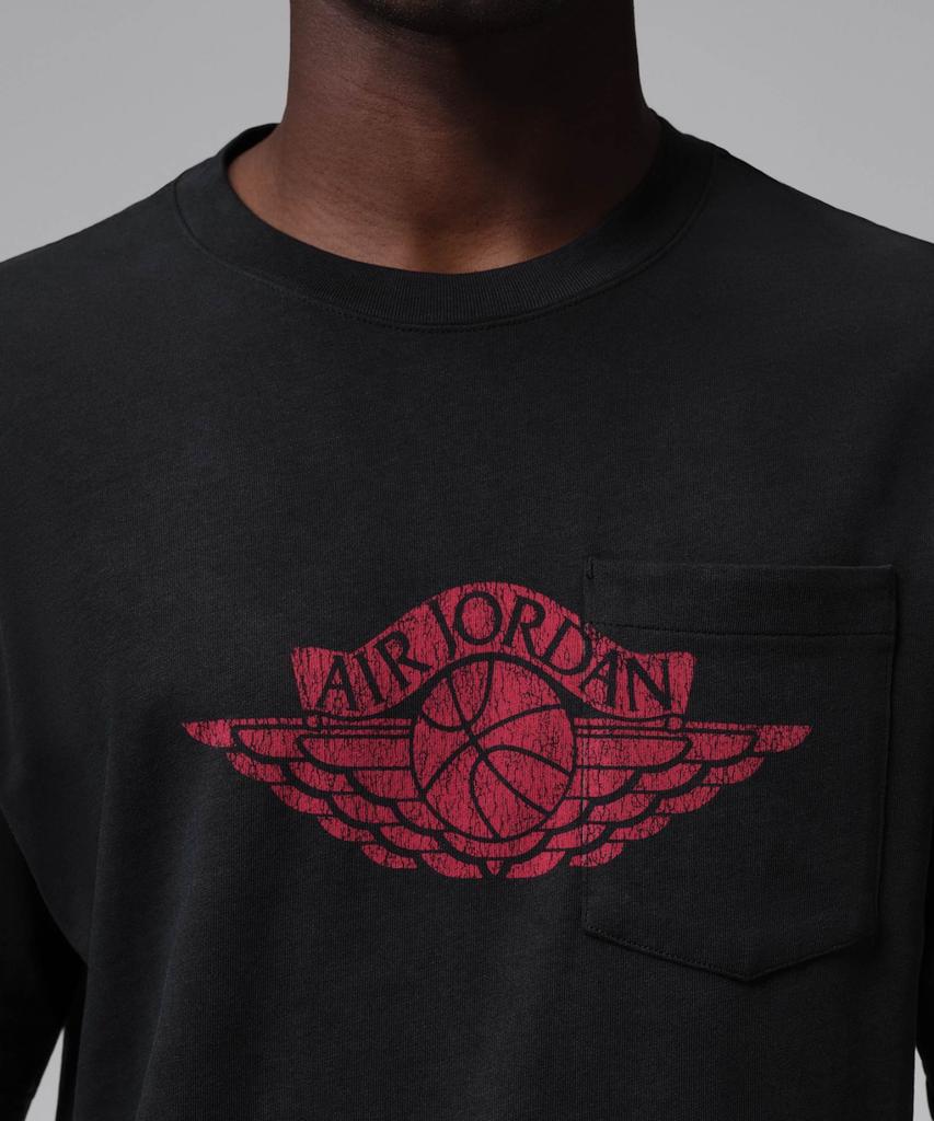 NIKE Jordan Flight Essentials Pocket T-Shirt M - Black: University Red / Io2084-010