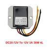 WaterProof 20-72V To 12V 3A 36W Step Down DC/DC Power Converter Regulator