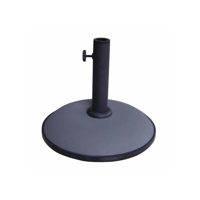Base de parasol ronde en ciment - MARBUENO SUMMER - 36x29,5 cm - 11 kg - Gris - Compatible Ø30/35/38 mm - Design moderne