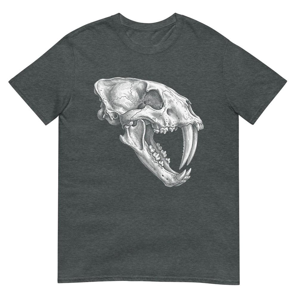 Smilodon Skull Saber Toothed Cat Ice Age Fossil Tshirt
