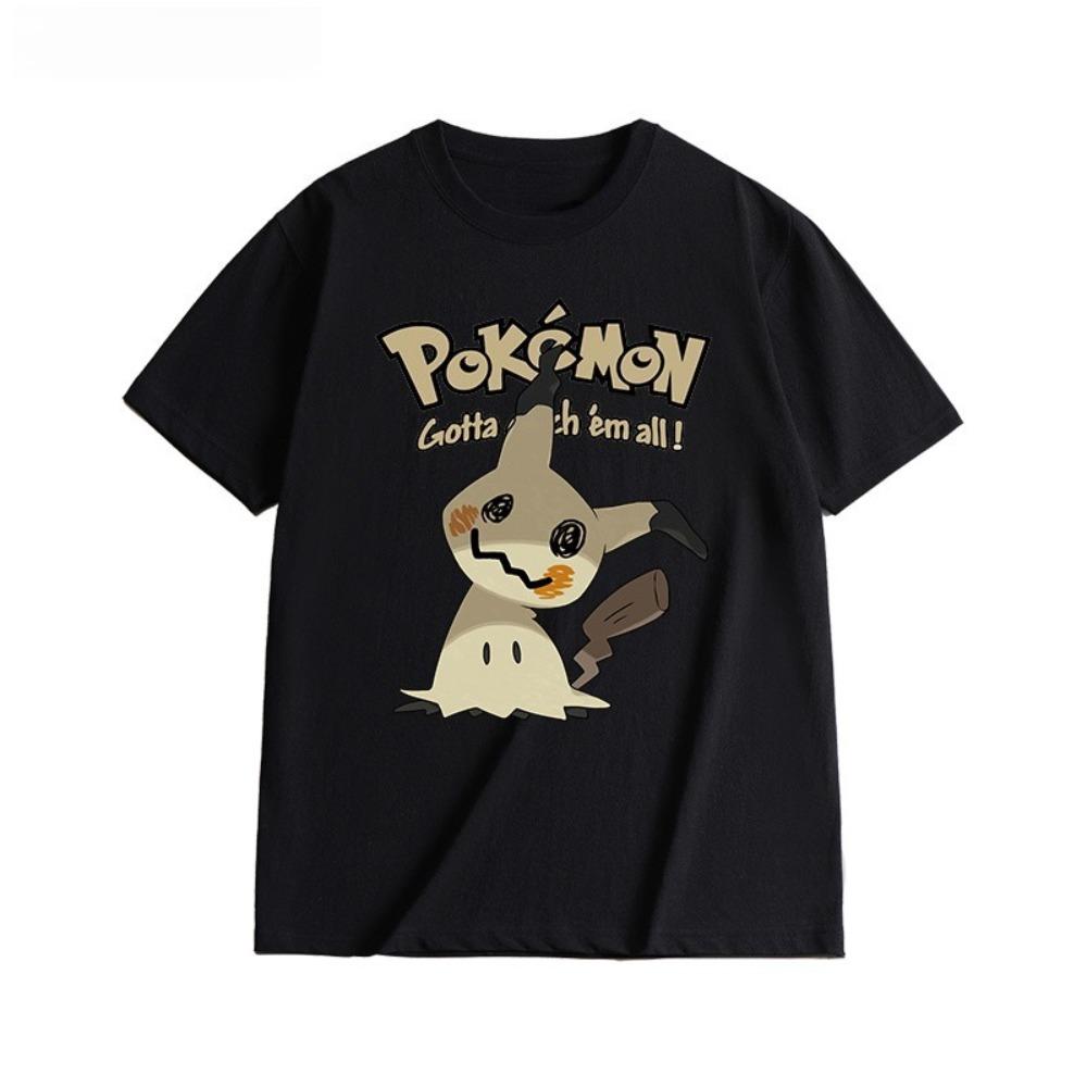 Men's New Pokémon Handheld Game Printed T-shirt for Men and Women Summer Harajuku Loose Casual Trend Versatile Short-sleeved Top