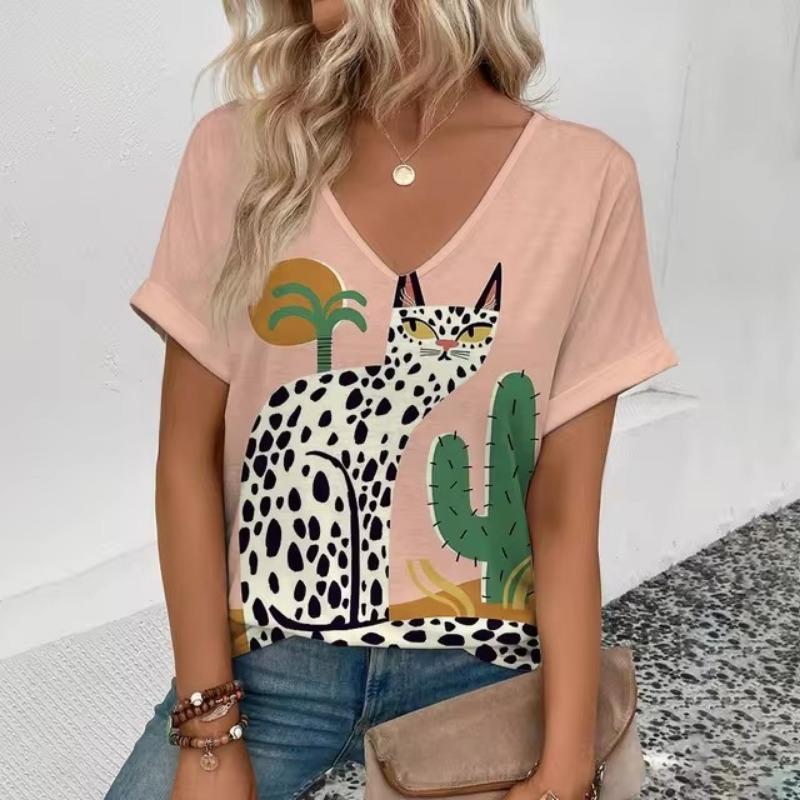 

Женская футболка с цветочным принтом и принтом Chrysanth Floral, базовые топы с V-образным вырезом, футболка с коротким рукавом XS-8XL/3D-печать 4XL