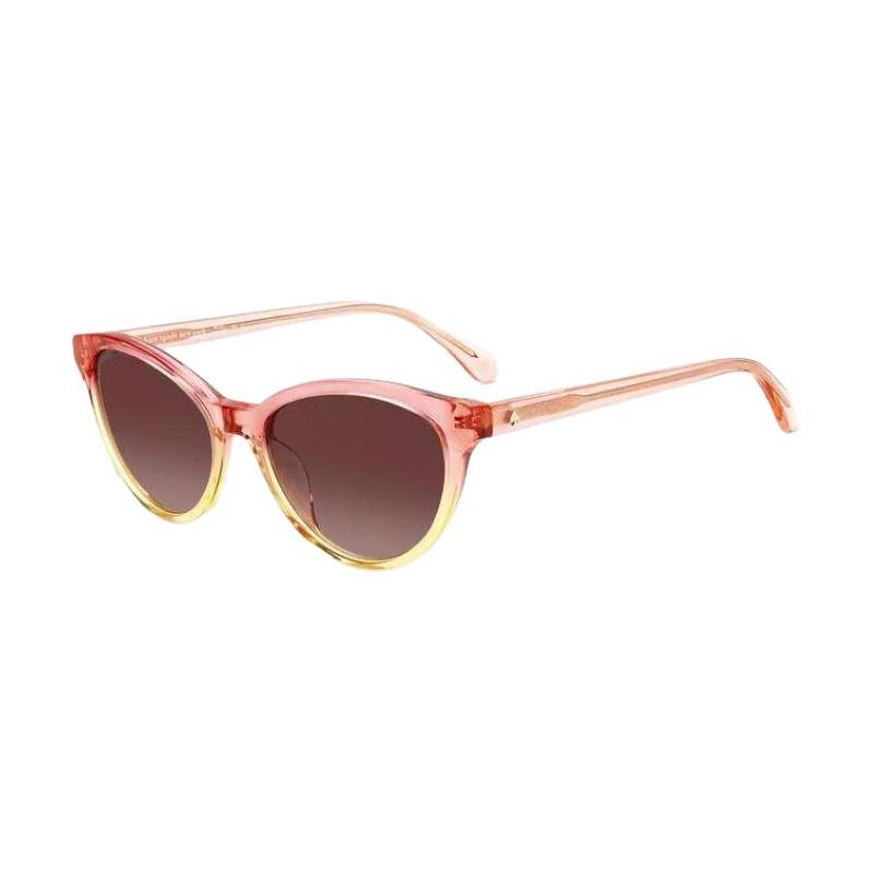 Kate Spade Brand Logo Plastic Acetate Cat Eye Sunglasses Women s Pink KS_ADELINEGS_GVZHA_55