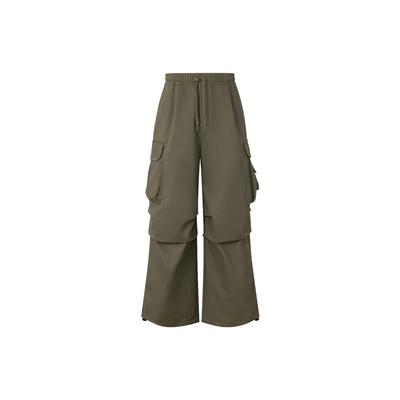 Originals Pantalones Cargo de Color Sólido Holgados con Cordones para Hombre Pantalones Rock-Olive JG3957