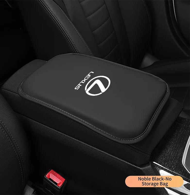 

For Lexus IS500 LS460 RC200 LM300 RX450 LX NX350h UX RZ450e Leather Car Armrest Box Center Console Arm Rest Protection Mats чёрный